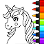 Unicorn Coloring Book & Games