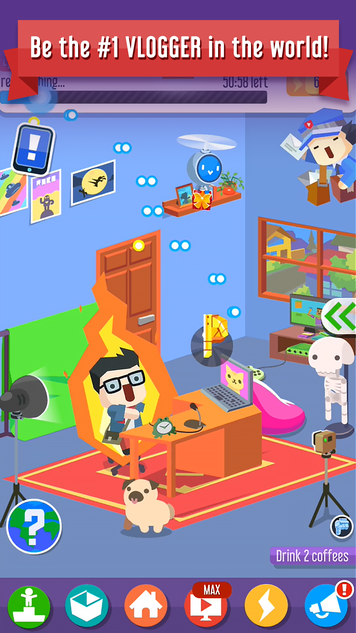 Download & Play Vlogger Go Viral: Tuber Life on PC & Mac (Emulator)