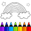 Baby Coloring games for kids with Glow Doodle