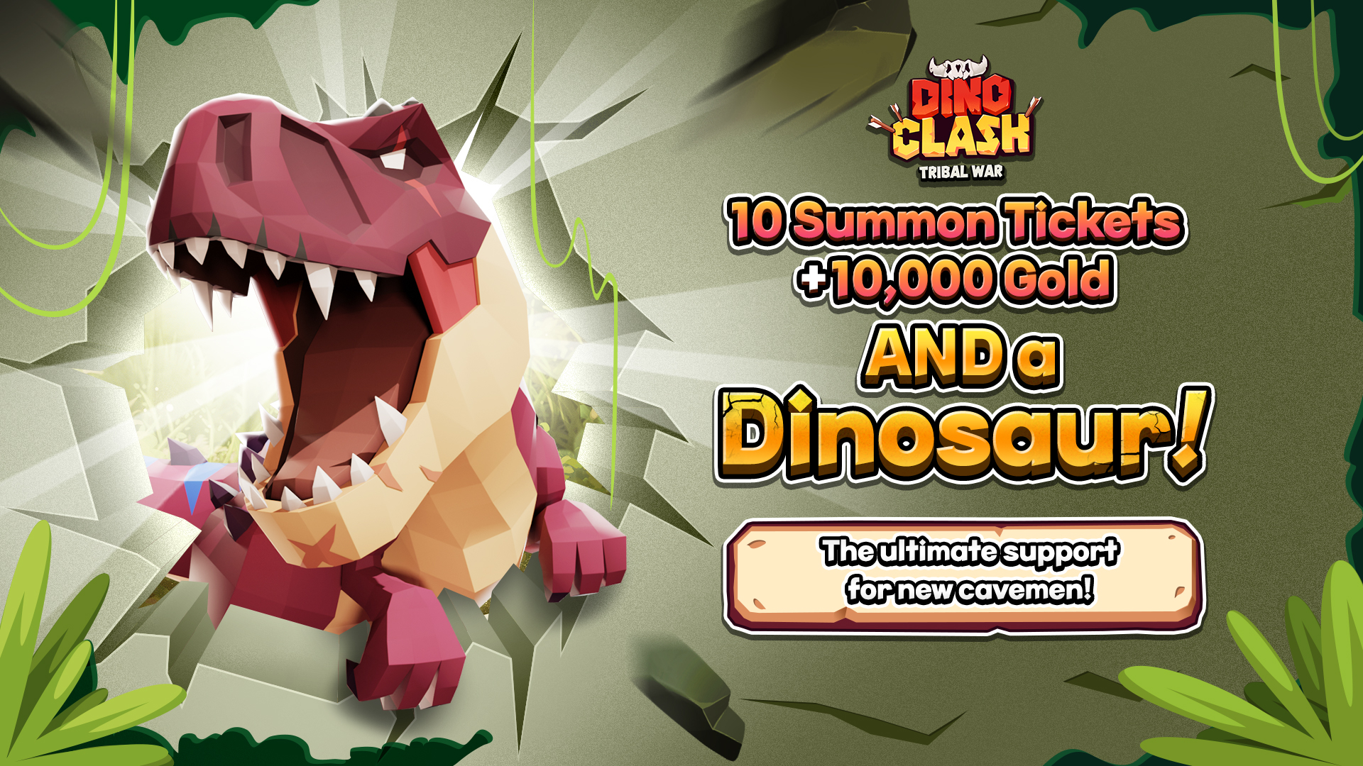 Скачайте и играйте в Dino Clash: Tribal War на ПК или Mac с (Эмулятор)