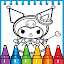 Kawaii Kuromi coloring book