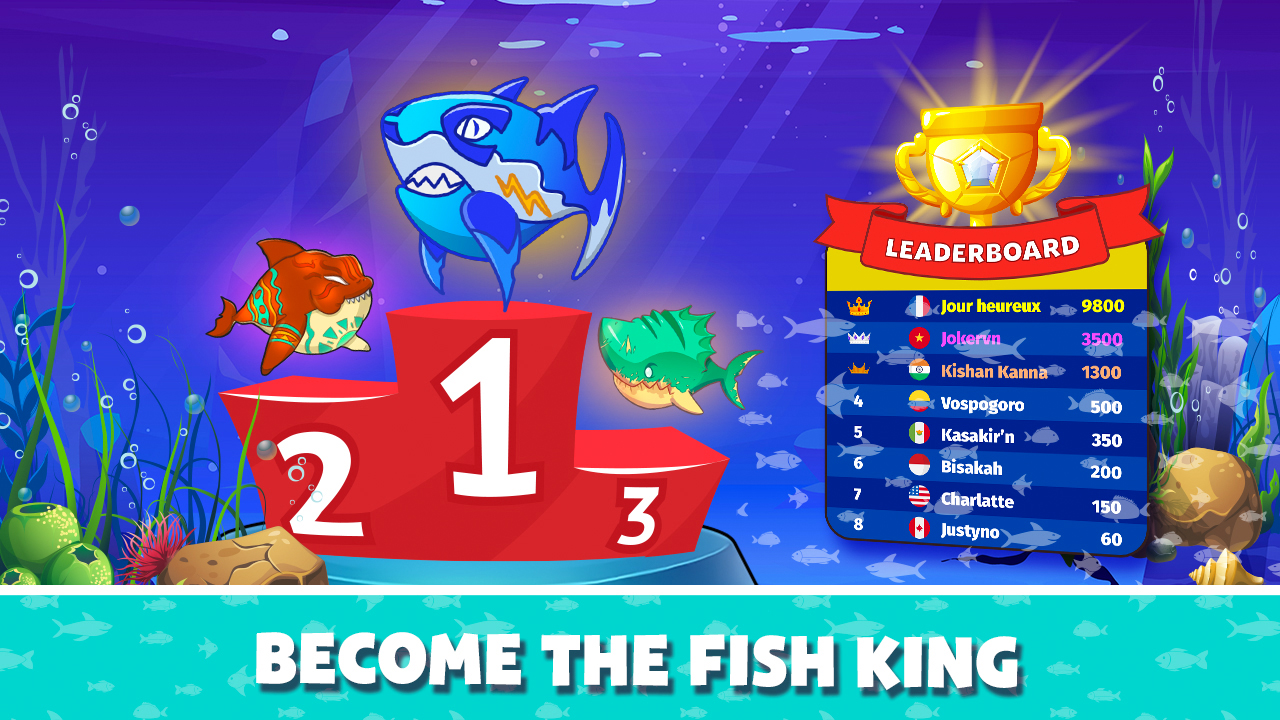 Скачайте и играйте в Fish IO: Be the King на ПК или Mac с (Эмулятор)