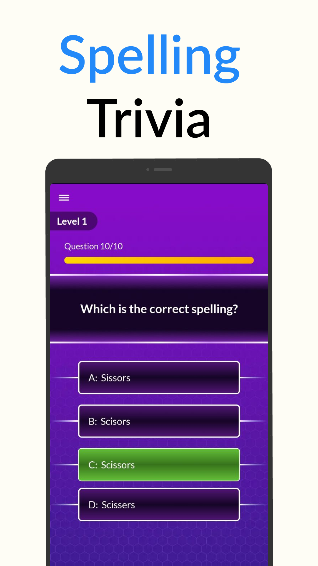 Play Spelling Quiz: Spell the words Online