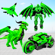 Играй Flying Dragon Transport Truck Transform Robot Game на ПК