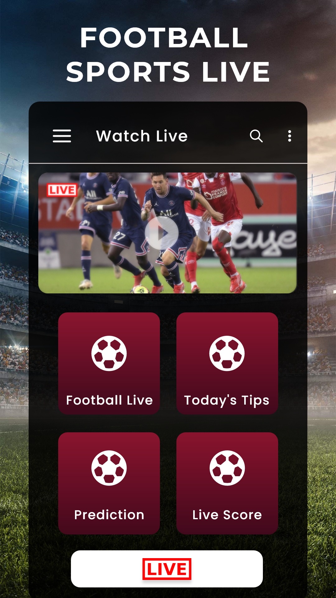 Live football streaming online tv apk