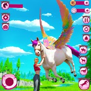Spiele My Flying Unicorn Horse Game für PC