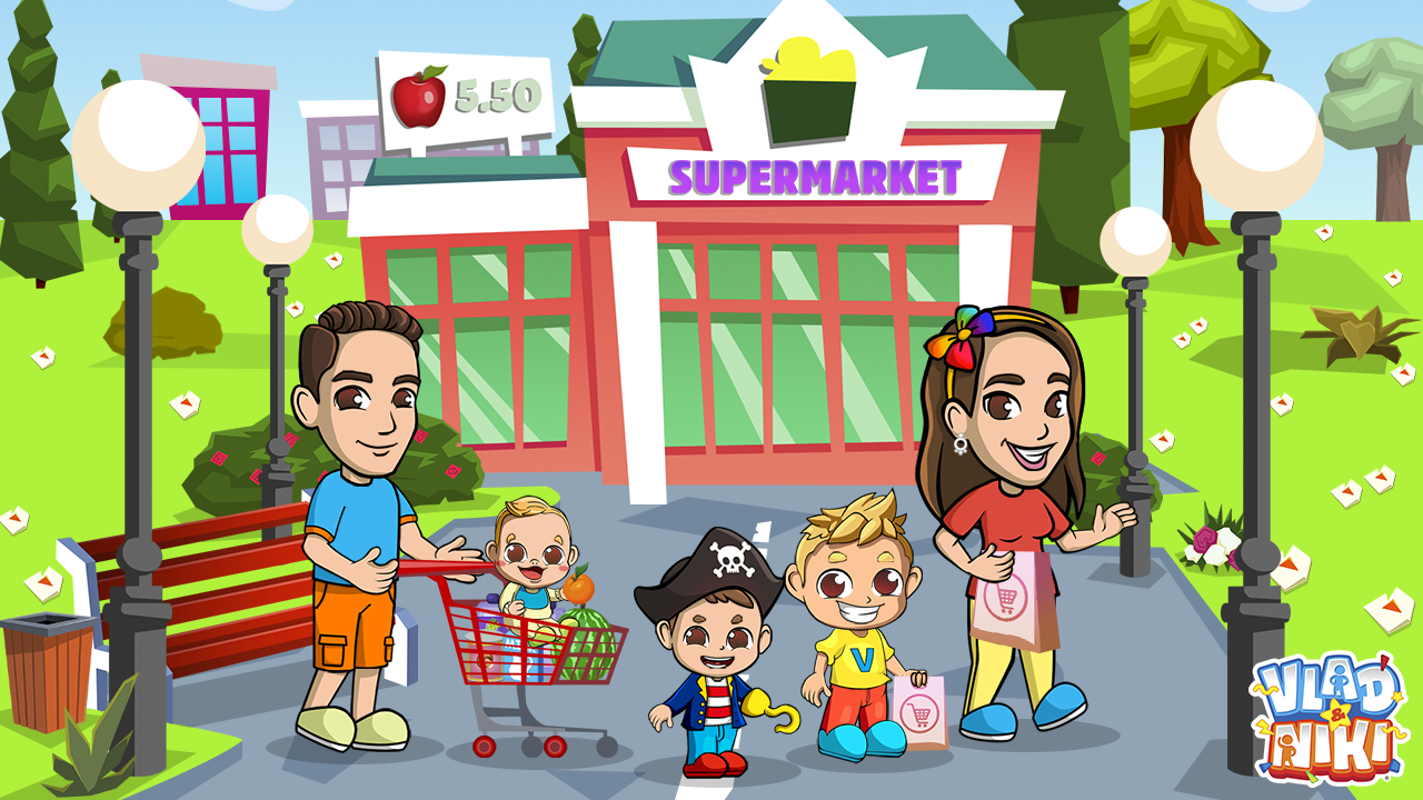 Téléchargez et jouez à Vlad & Niki Supermarket game sur PC & Mac (Émulateur)